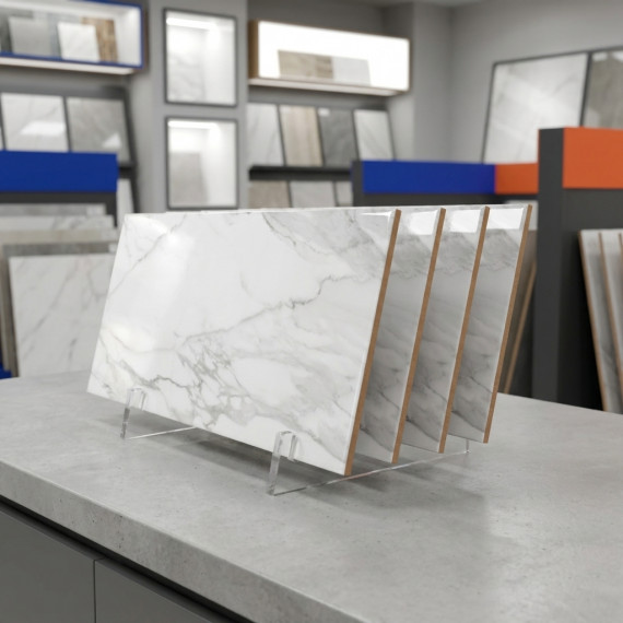 Модель белый ОП 01 25х60 см керамическая плитка глянцевая Gracia ceramica Modello white 01 - 8шт 1.2м2