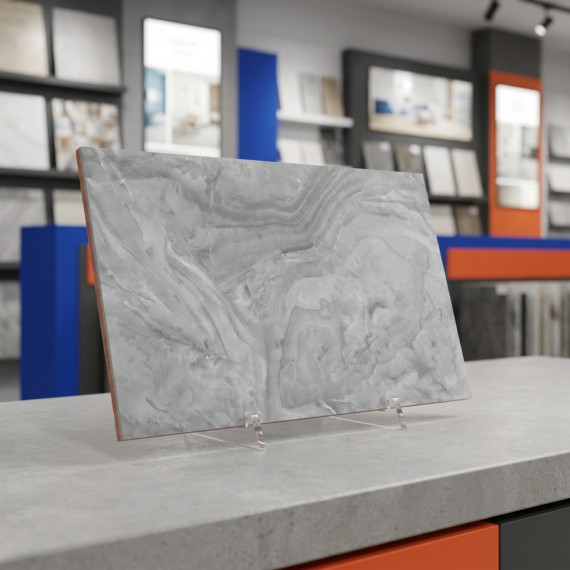 Милана серый ОП 02 25х40 см керамическая плитка глянцевая Gracia ceramica низ 02 - 14шт 1.4м2