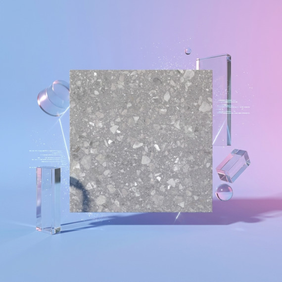 Терраццо серый КГ 60х60 см керамогранит матовый Gracia ceramica Terrazzo sugar grey PG - 4шт 1.44м2