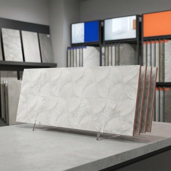 Надельва серый вставка ОП 02 30х90 см декор керамический Gracia ceramica Nadelva grey decor 02 - 1шт 0.27м2
