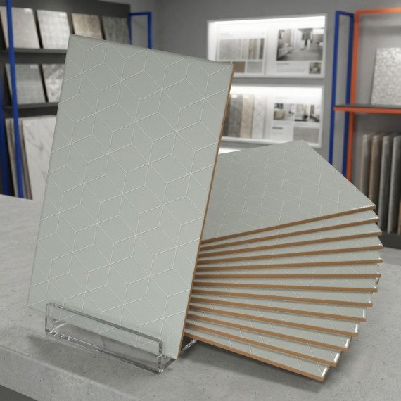 Веста зеленый ОП 02 25х40 см керамическая плитка глянцевая Gracia ceramica низ 02 - 14шт 1.4м2