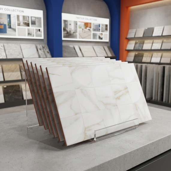 Мармарис золотистый ОП 02 30х50 см керамическая плитка рельефная Gracia ceramica Marmaris white 02 - 8шт 1.2м2